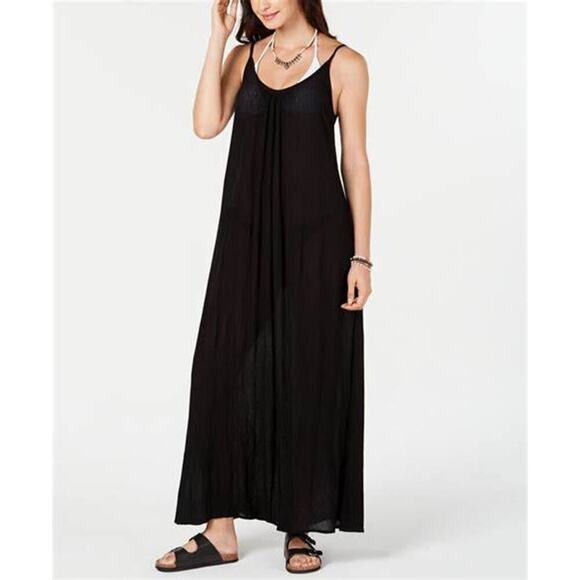 RAVIYA Criss Cross Maxi Dress Beach Swim Bathing Suit Cover Up Black NWT OS - Picture 1 of 7
